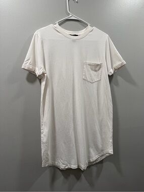 Forever 21 oversized tee shirt dress Melville style white M